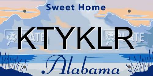 KTYKLR Alabama License Plate