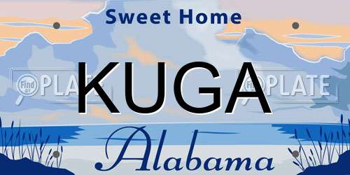 KUGA Alabama License Plate