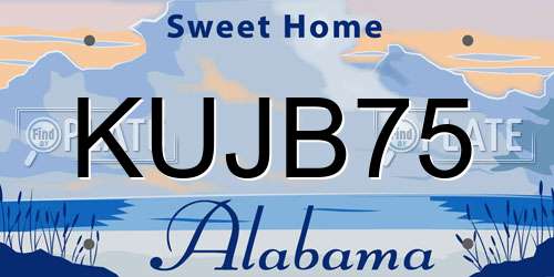 KUJB75 Alabama License Plate