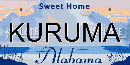 KURUMA Alabama License Plate