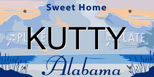 KUTTY Alabama License Plate