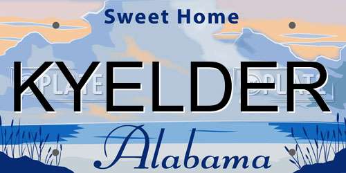 KYELDER Alabama License Plate