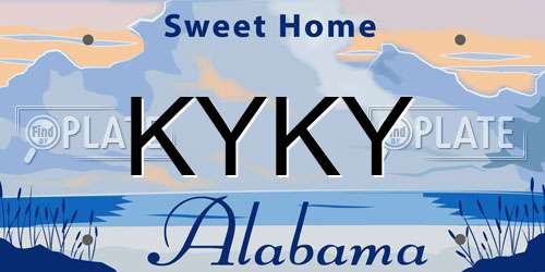 KYKY Alabama License Plate