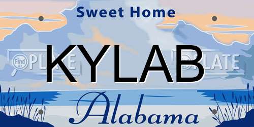 KYLAB Alabama License Plate