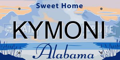KYMONI Alabama License Plate
