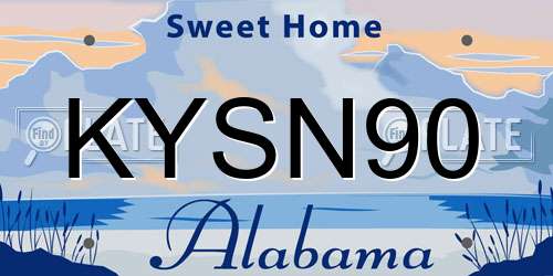 KYSN90 Alabama License Plate