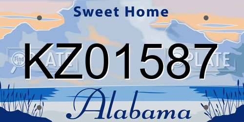 KZ01587 Alabama License Plate