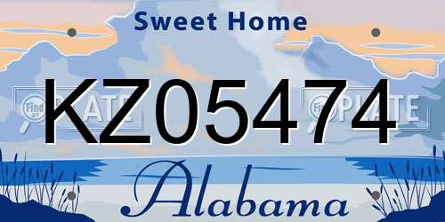 KZ05474 Alabama License Plate