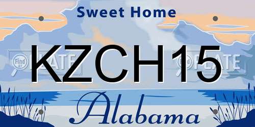 KZCH15 Alabama License Plate