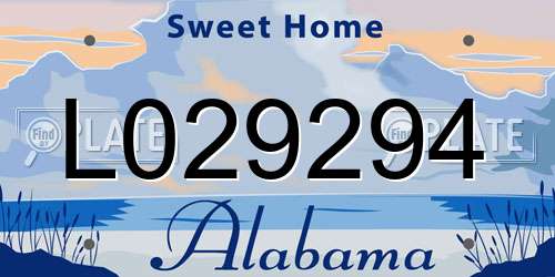 L029294 Alabama License Plate
