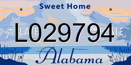 L029794 Alabama License Plate