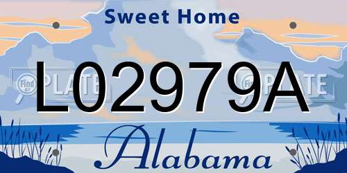 L02979A Alabama License Plate