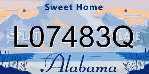L07483Q Alabama License Plate
