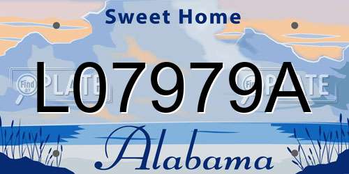 L07979A Alabama License Plate