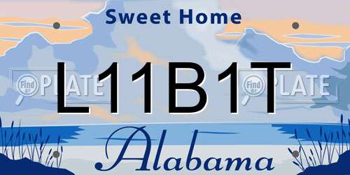 L11B1T Alabama License Plate