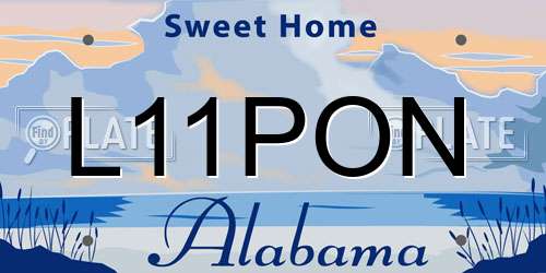 L11PON Alabama License Plate