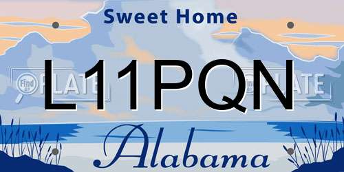 L11PQN Alabama License Plate