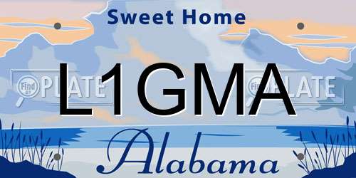 L1GMA Alabama License Plate