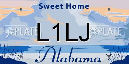 L1LJ Alabama License Plate