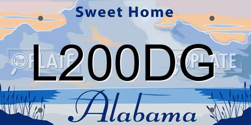 L200DG Alabama License Plate