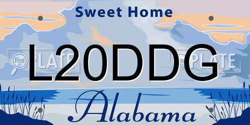 L20DDG Alabama License Plate