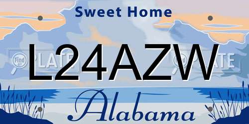L24AZW Alabama License Plate