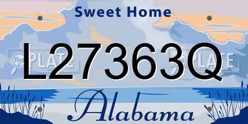L27363Q Alabama License Plate