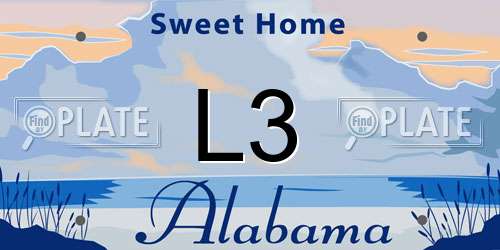 L3 Alabama License Plate