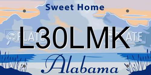 L30LMK Alabama License Plate