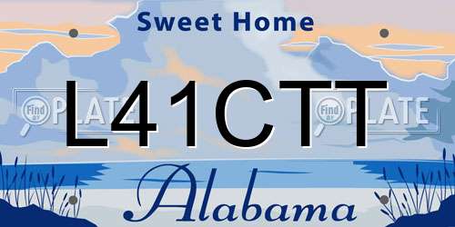 L41CTT Alabama License Plate
