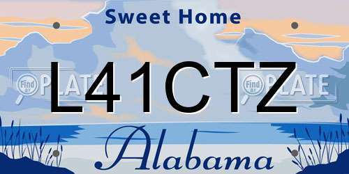 L41CTZ Alabama License Plate