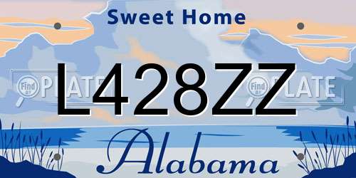 L428ZZ Alabama License Plate