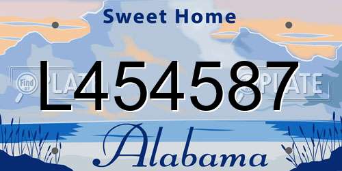 L454587 Alabama License Plate