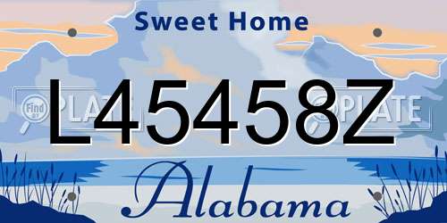 L45458Z Alabama License Plate