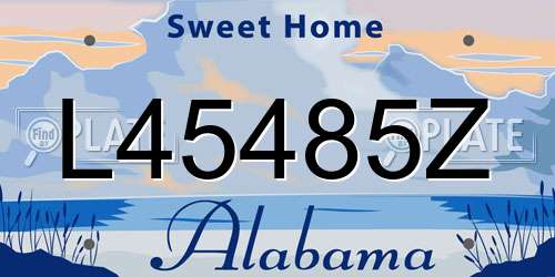 L45485Z Alabama License Plate