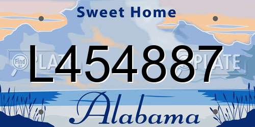 L454887 Alabama License Plate