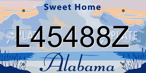 L45488Z Alabama License Plate