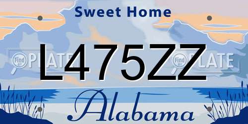 L475ZZ Alabama License Plate