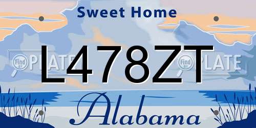 L478ZT Alabama License Plate