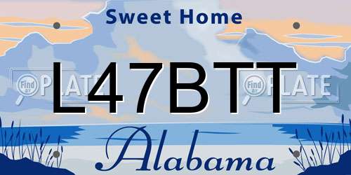 L47BTT Alabama License Plate