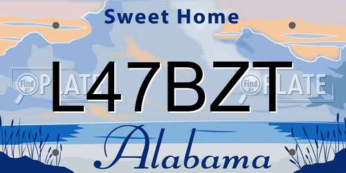 L47BZT Alabama License Plate