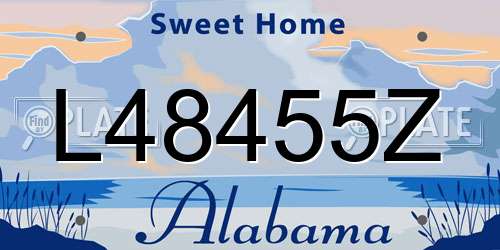 L48455Z Alabama License Plate