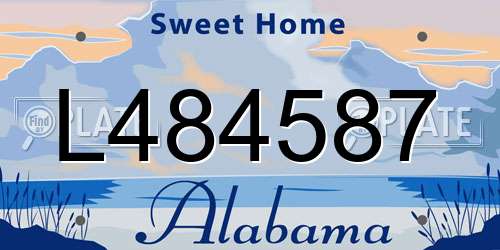 L484587 Alabama License Plate