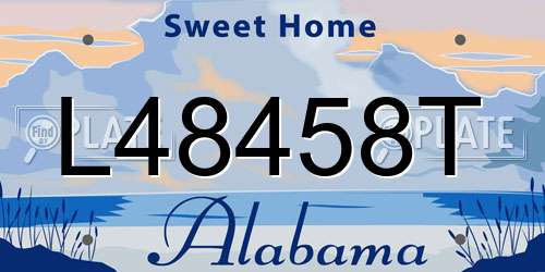 L48458T Alabama License Plate