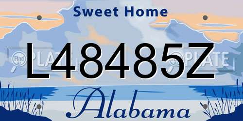 L48485Z Alabama License Plate