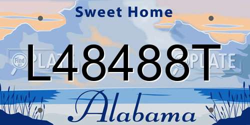L48488T Alabama License Plate