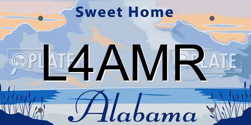 L4AMR Alabama License Plate