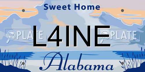 L4INE Alabama License Plate
