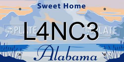 L4NC3 Alabama License Plate