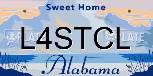 L4STCL Alabama License Plate
